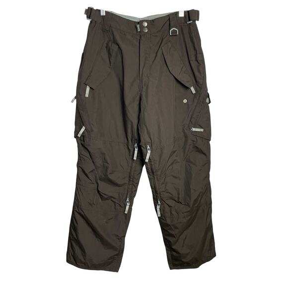 Planet Earth Snowboard Pants Mens S Brown Gray Waterproof Ski Winter Vented - Picture 1 of 14